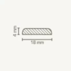 Contre Plinthe (bois Massif / 418.0) - Abachi Brut