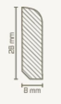 Contre Plinthe (bois Massif Vernis / 828.30) - Abachi Nature