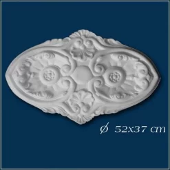 Rosace Chic Wiesemann RO-1 | Ø 52 X 37 Cm | Polystyrène Léger Blanc