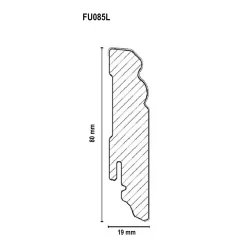Plinthe Moulurée (MDF Mélaminé) Blanc