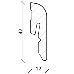Plinthe 12 X 42 Mm Revêtu Blanc