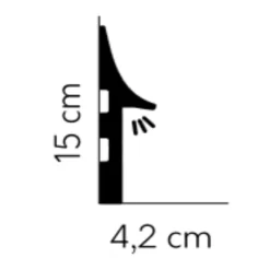 Plinthe Lumineuse QL008 Mardom Decor | Plinthe LED En Polyuréthane Résistant Pour éclairage Indirect -Décoratif Soldes sole lei322a