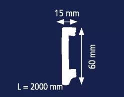 Plinthe Lumineuse LED 60 X 15 Mm -Décoratif Soldes zeichnung 1 1 2